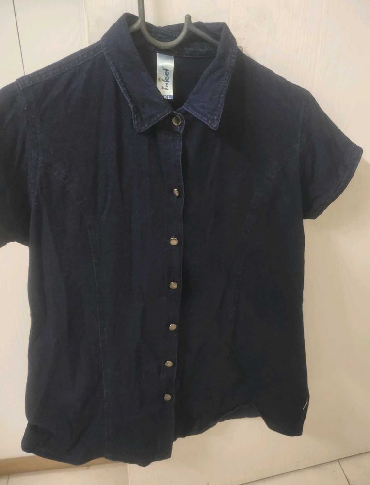 Denim Short Sleeve Shirt
