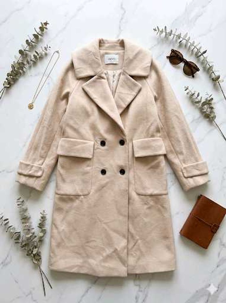Premium Minimalist Double-breasted Coat