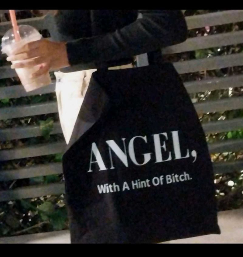 &#34;Angel, With A Hint Of Bitch&#34; Tote Bag
