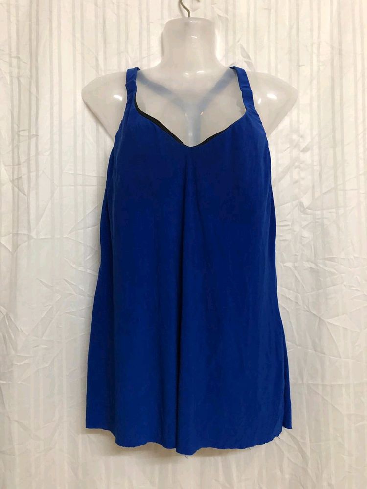 Aqua Green Blue Sleevless Top