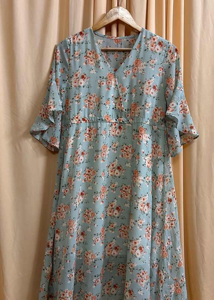 Korean Summer Floral Dress