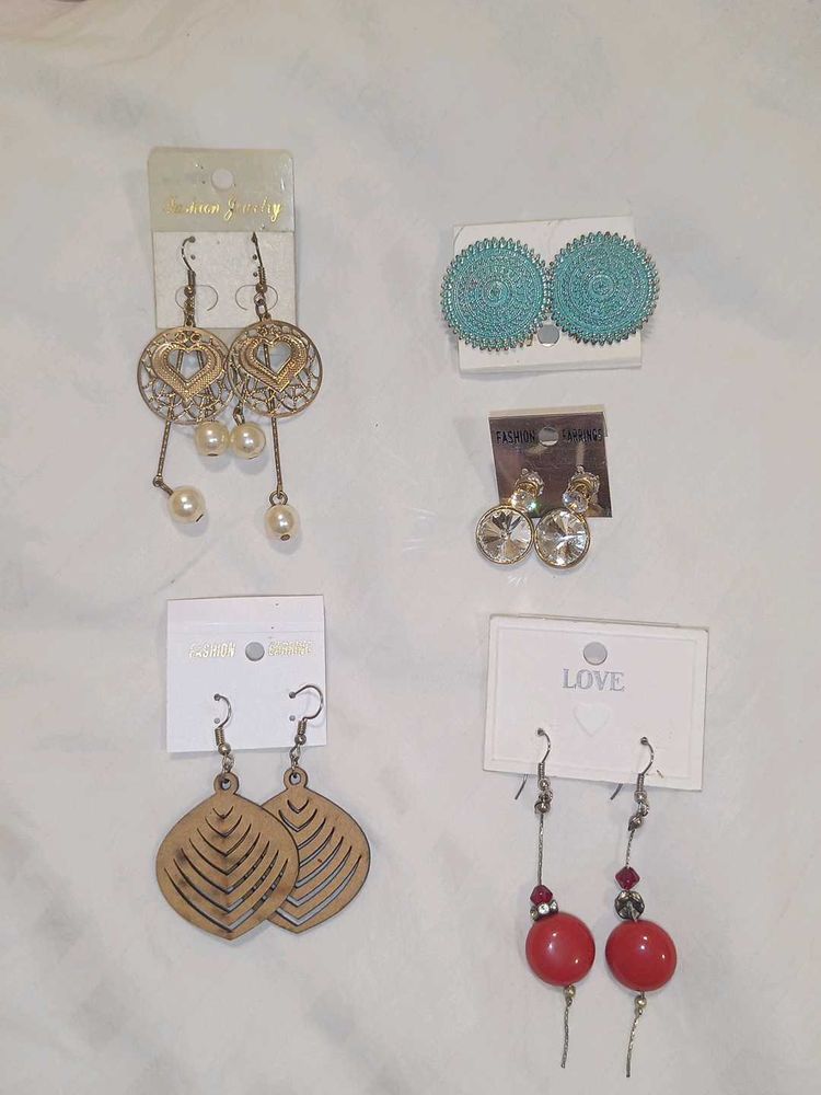 Set Of 5 Earrings - Dangler &amp; Stud!
