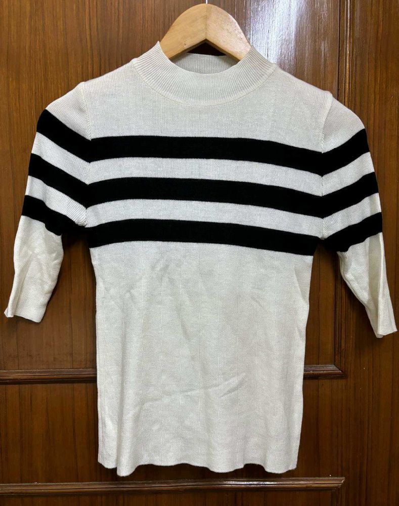 Striped Knit Stretchable Top