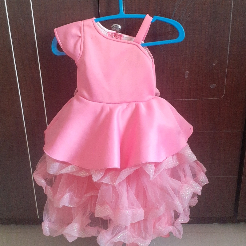 beautiful pink frock for 3 to 4 year girls