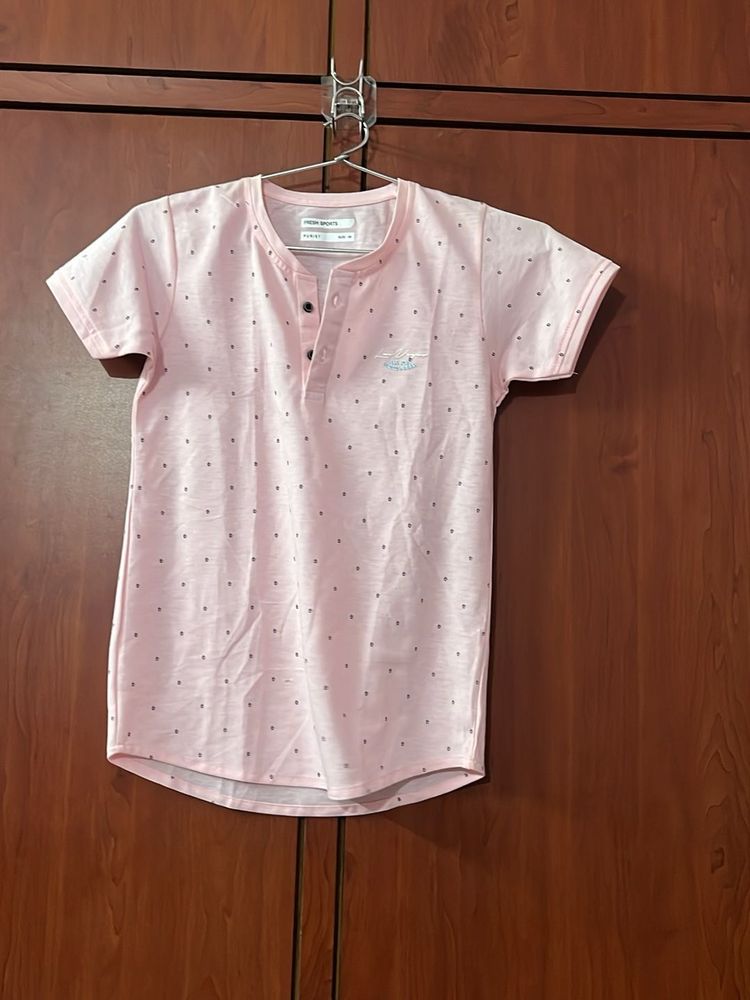 Pink Printed T-Shirt