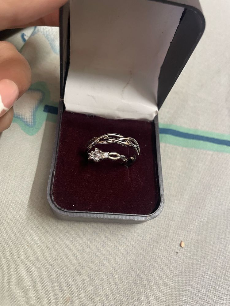 Elegant Silver Ring with CZ Accents