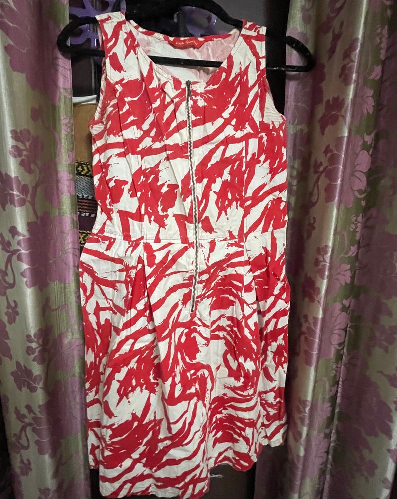 A Cute Red &amp; White Short Dress From Latin Quarter