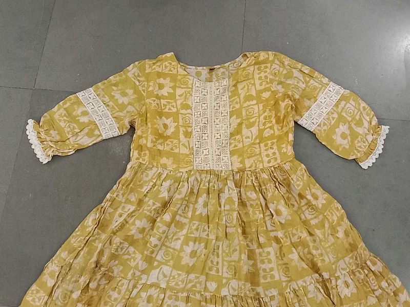 Yellow Printed Dress