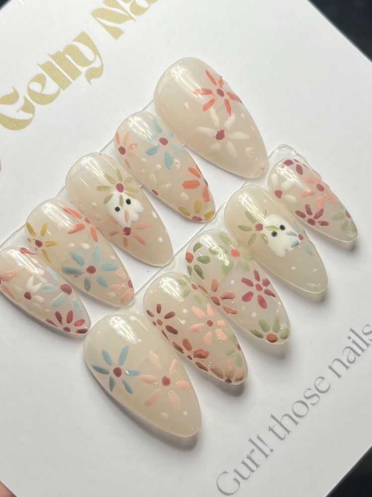 Candy Gelly Nails - Flower Design