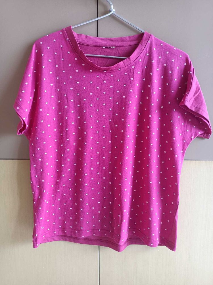Pink Star Dots Tee