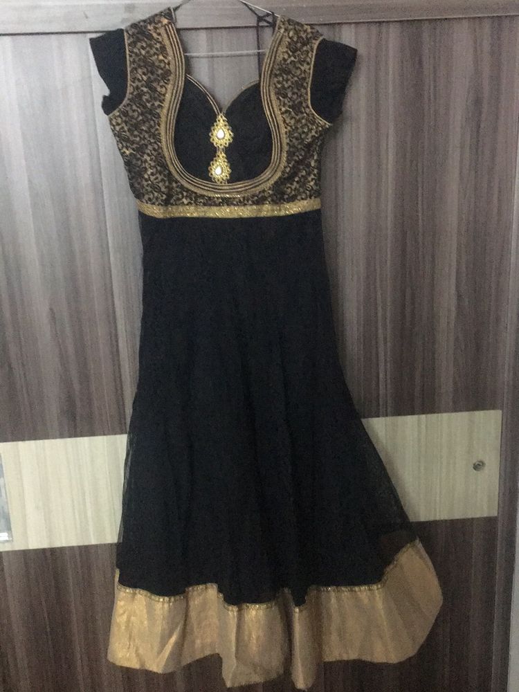 Black Gold Anarkali.