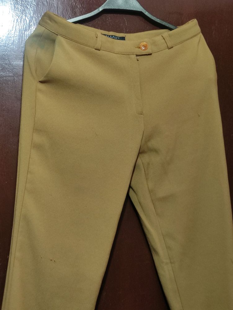 Biege High Waisted Pant