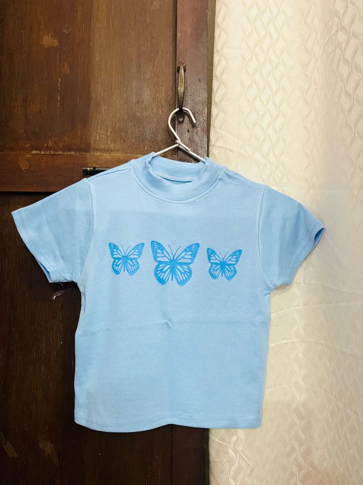 Blue Butterfly Tee