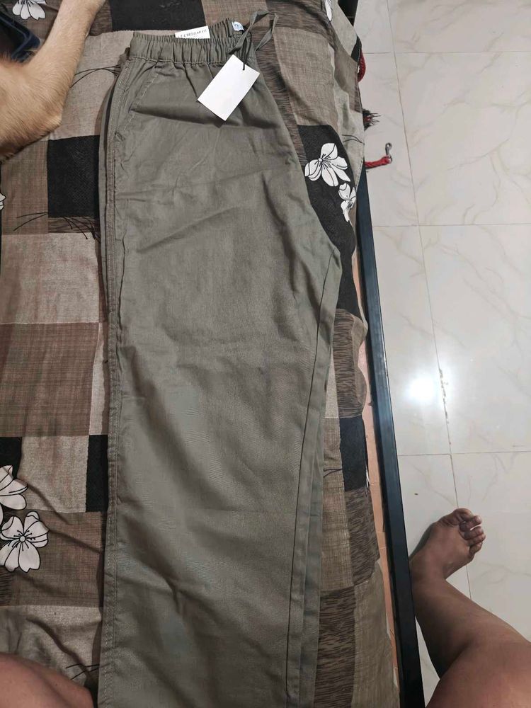 Stylish Olive Green Casual Pants