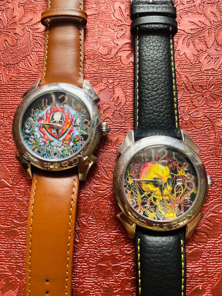 Ed Hardy Vintage Skull Watches Combo