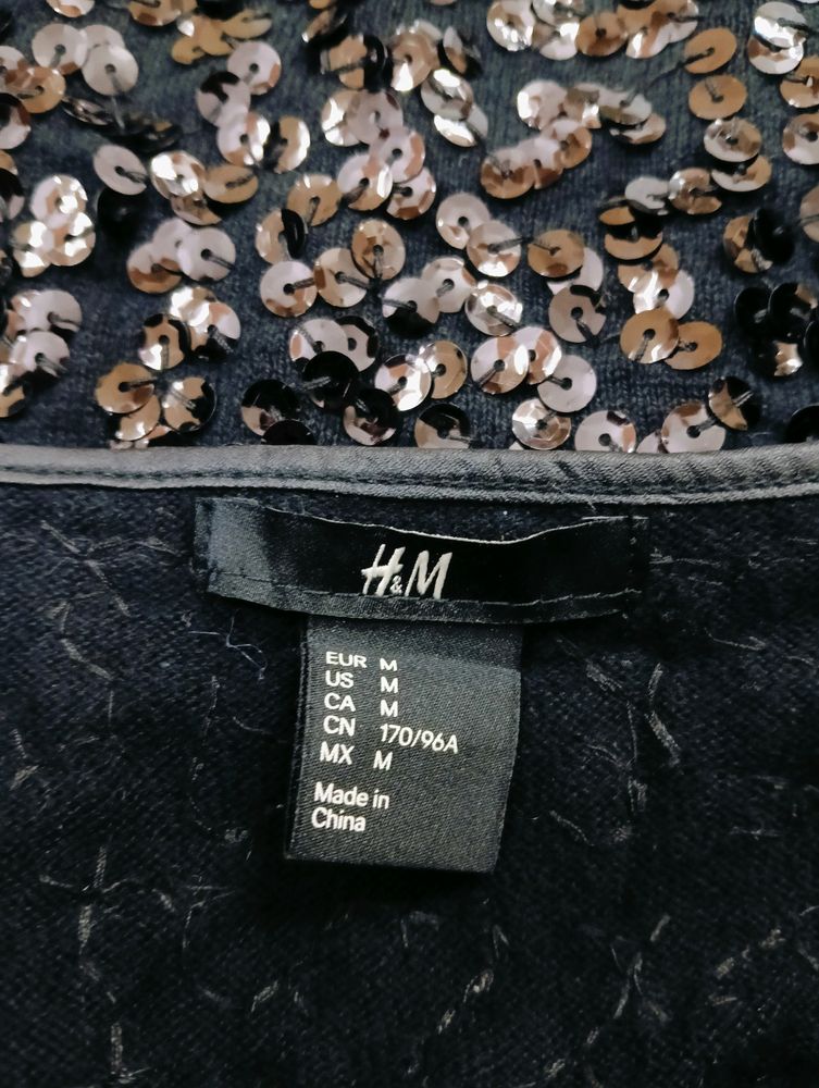 ORIGINAL H&amp;M BRANDED BLACK SEQUENCE SHRUGS
