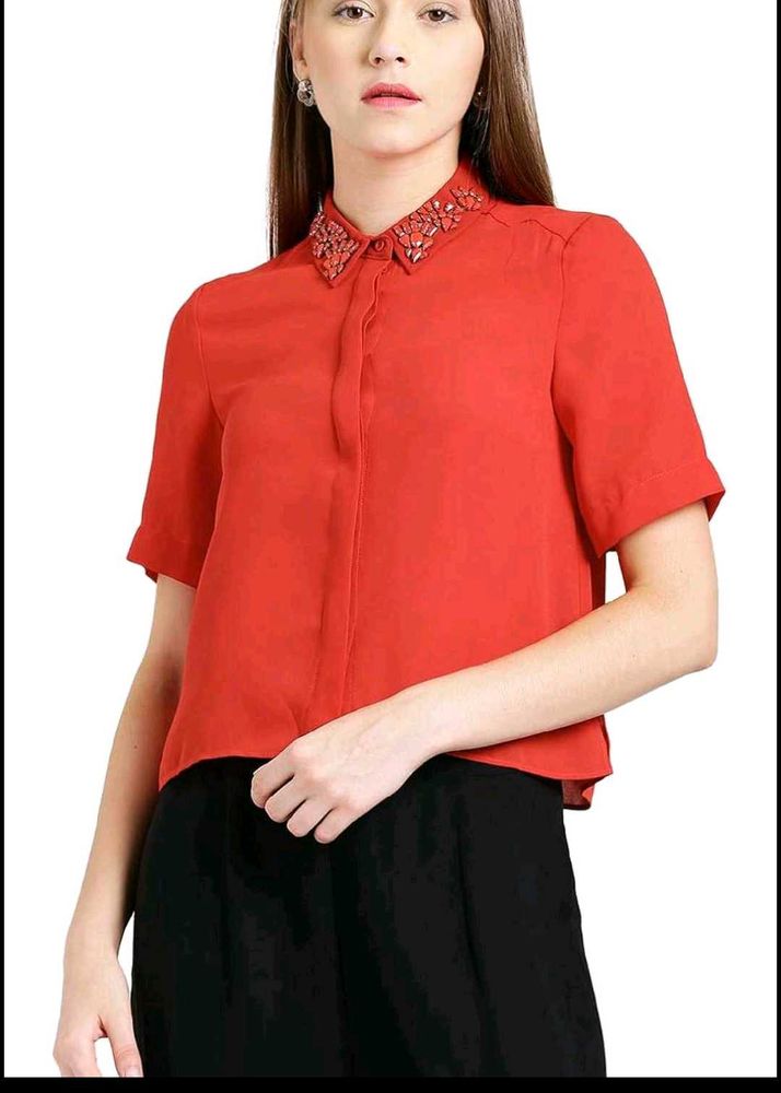 Beautiful red shirt with great design!Zink London