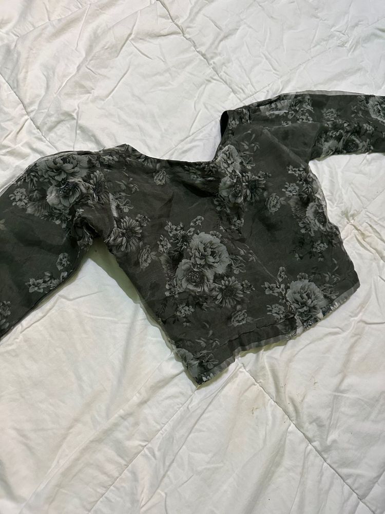 flower printed blouse