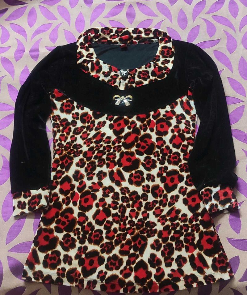 Girls Velvet Tunic