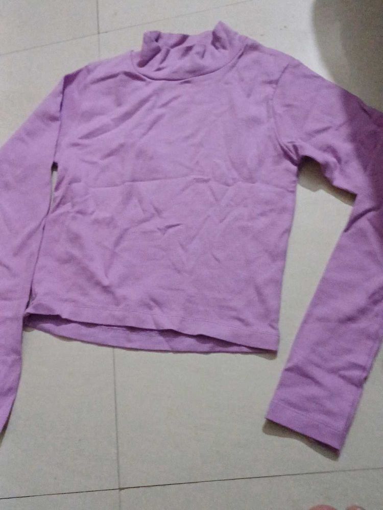 Cute Purple Long Sleeve Top