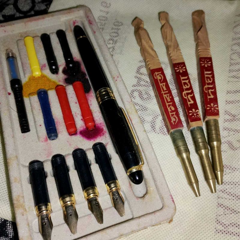 1980-90s Vintage Calligraphy Fountain Pen Set