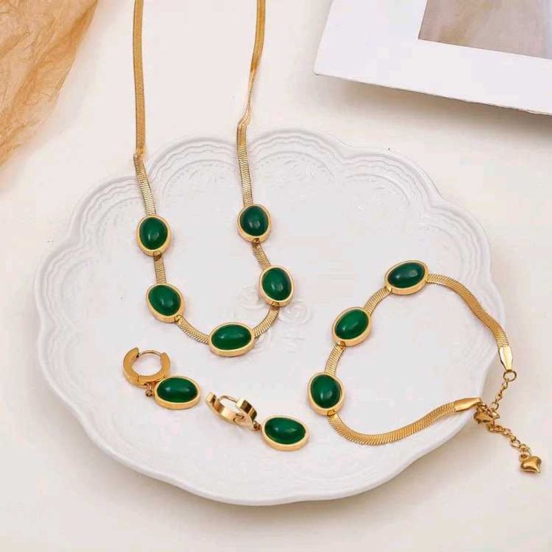 18K Gold Plated 3 Pc Waterproof Jewellery Set