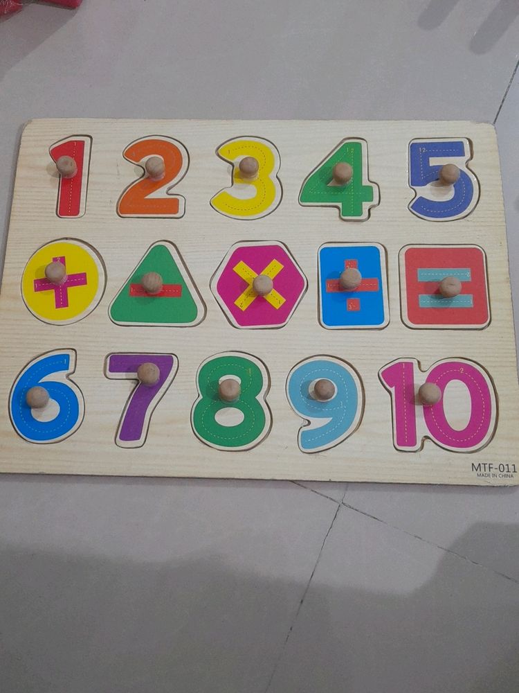 Wooden Matching Numbers One - Ten