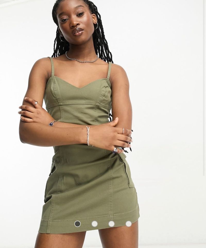 Zudio Olive Green Mini Dress