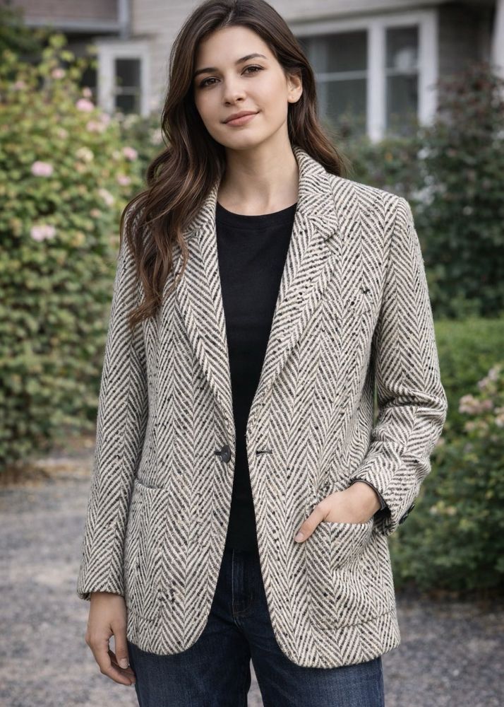 Herringbone Blazer - Classic Chi