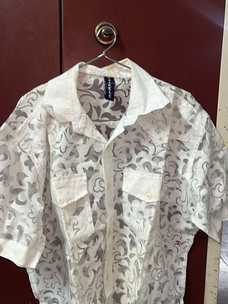 Sheer Patterned Shirt