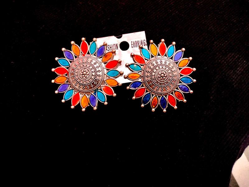 Colorful Sunflower Earrings