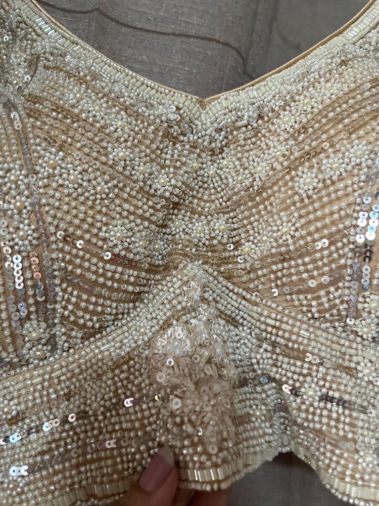 Falguni Shane Peacock Full Hand Beaded Work Blouse