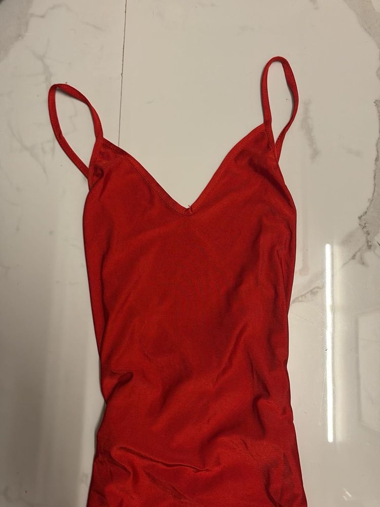 Red Slip Dress