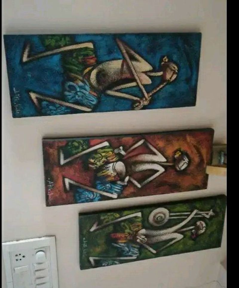 Set of three paintings from Bali (Indonesia)