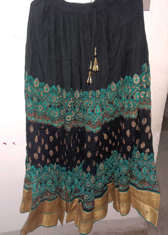 Ethnic Print Long Skirt