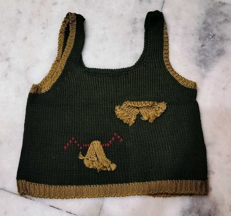 Floral Knit Top For Winter