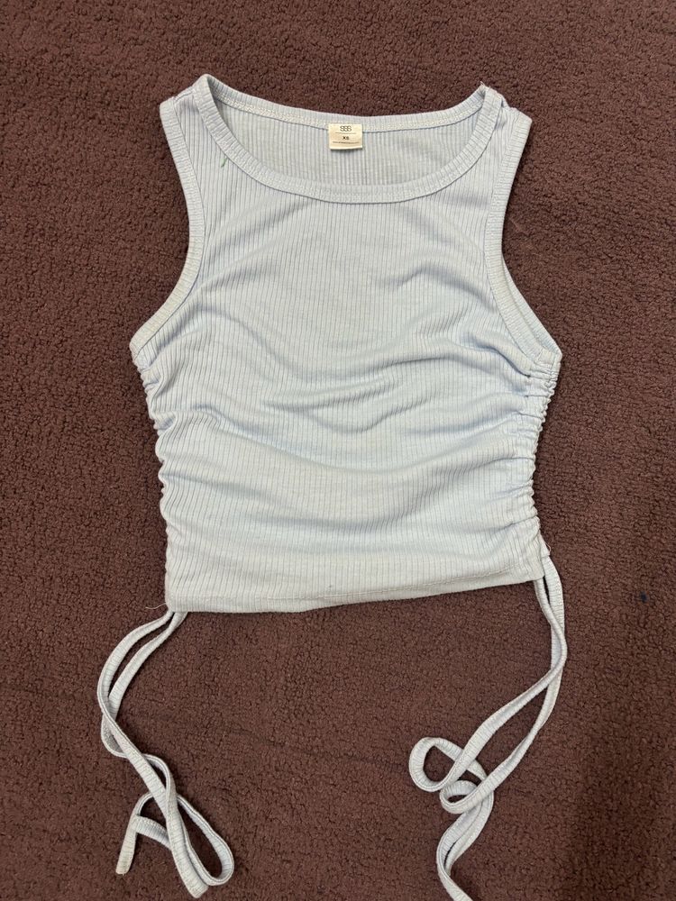 Powder Blue Crop Top