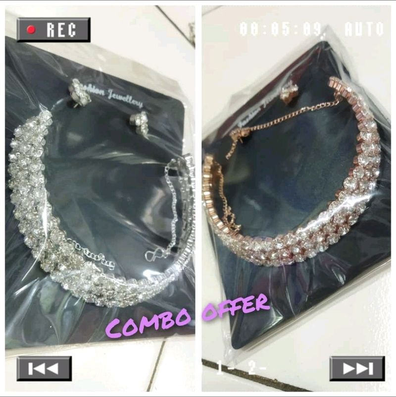 &#34;SALE&#34; Necklace With Earrings Combo🤩