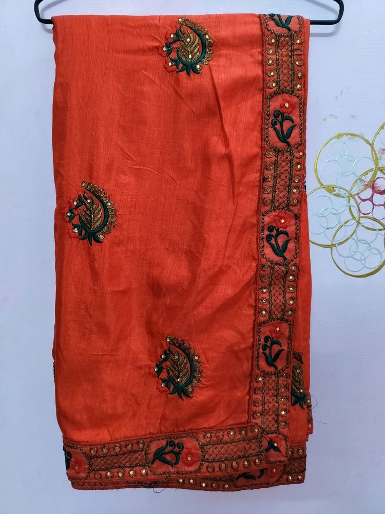 Orange Shading Saree