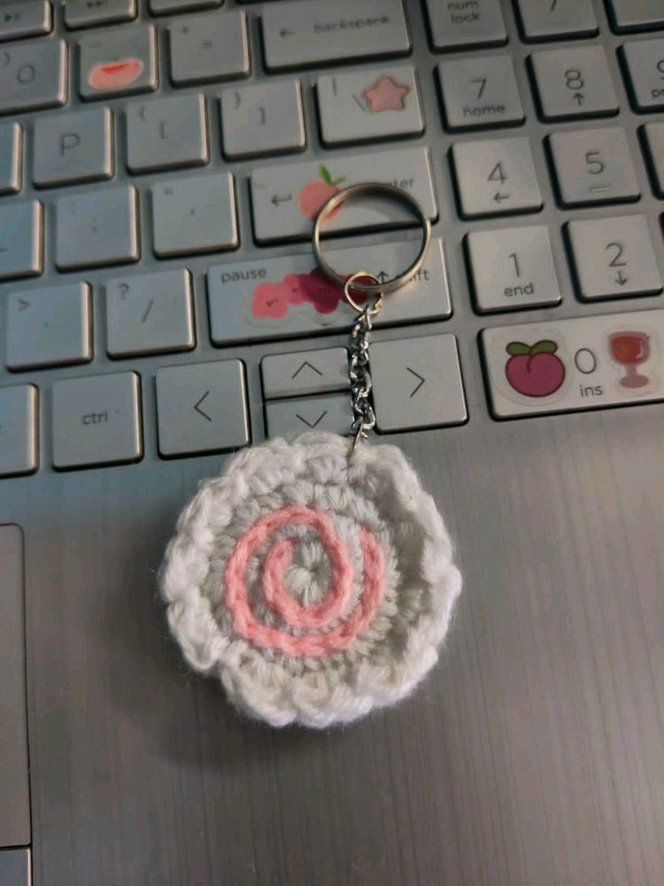 crochet naruto fishcake keychain🍥☆