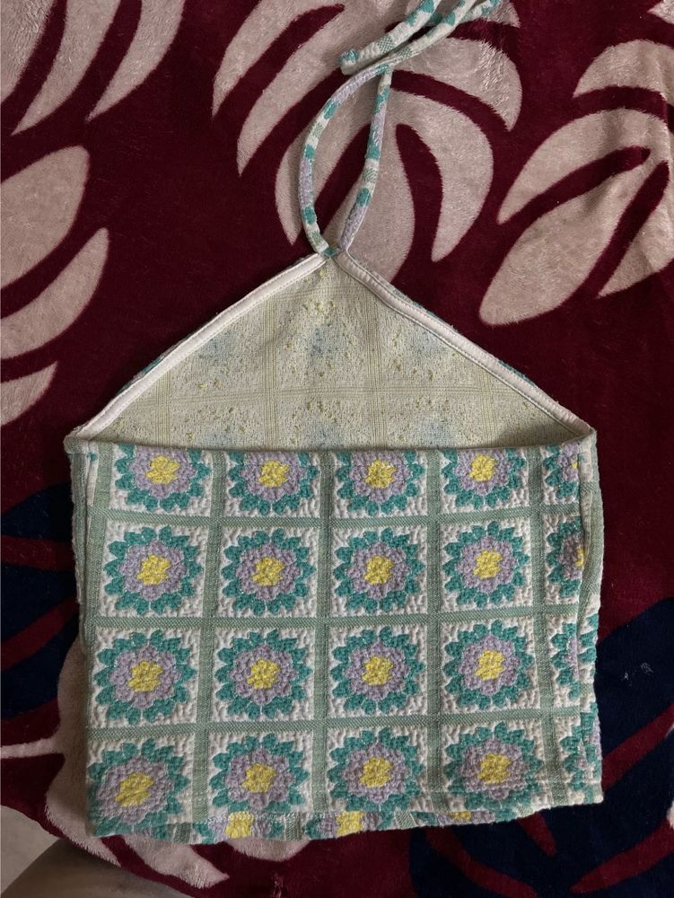 Floral Crochet Pouch