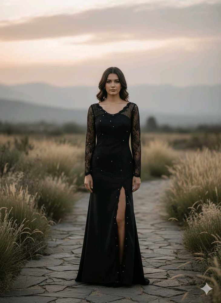 Elegant Black Maxi Gown