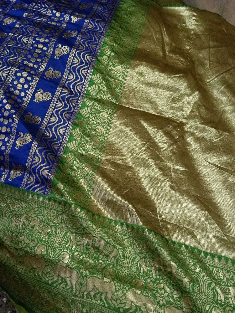 Blue &amp; Green Saree