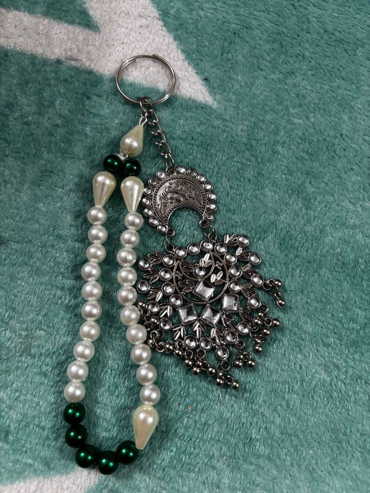 Elegant Beaded Peacock Keychain only 2 pics