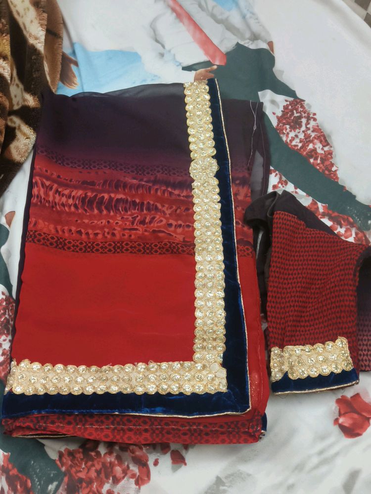 Women Saree With Readymade Blouse