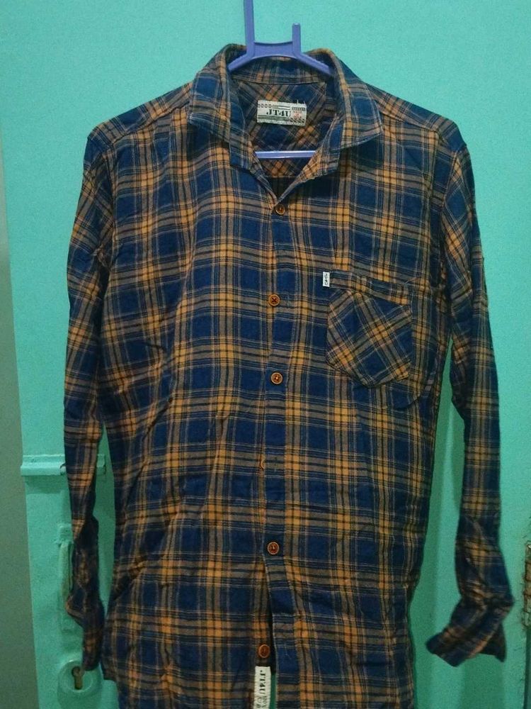Blue and Yellow Plaid Flannel
