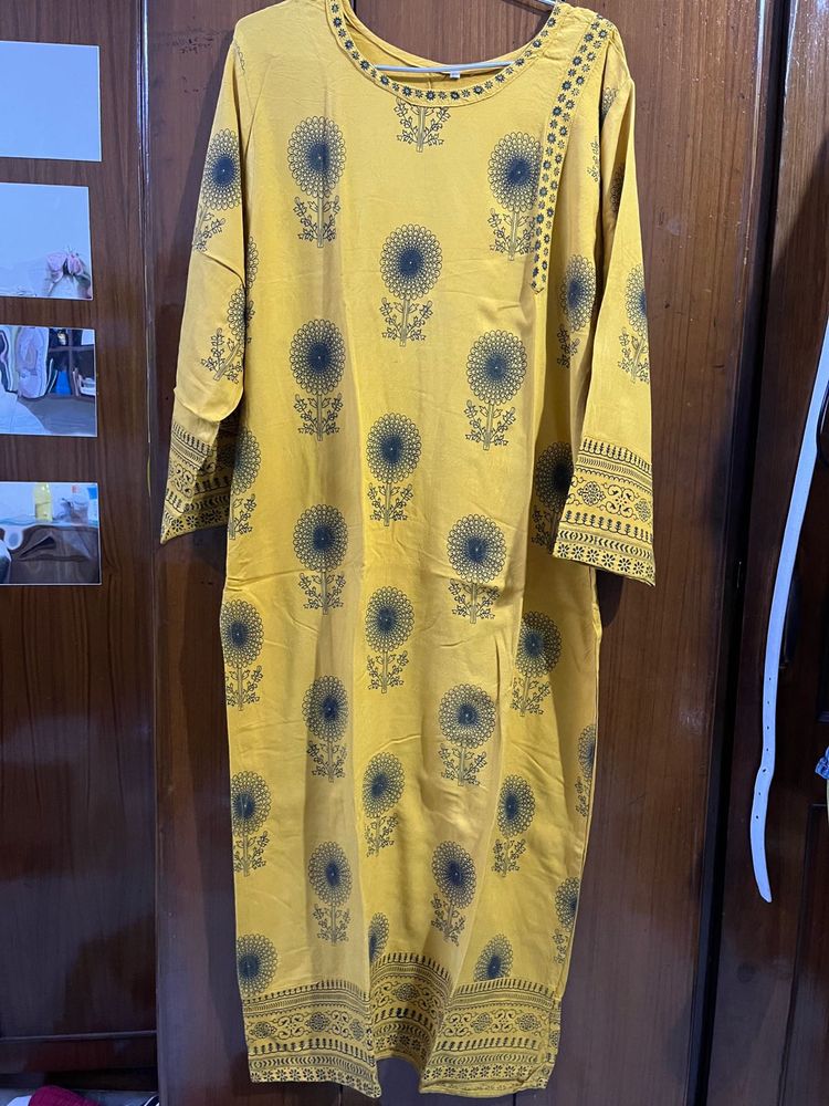 Mustard Kurta