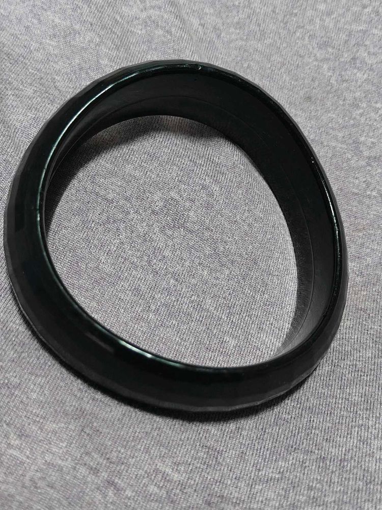 Black Bangle Bracelet