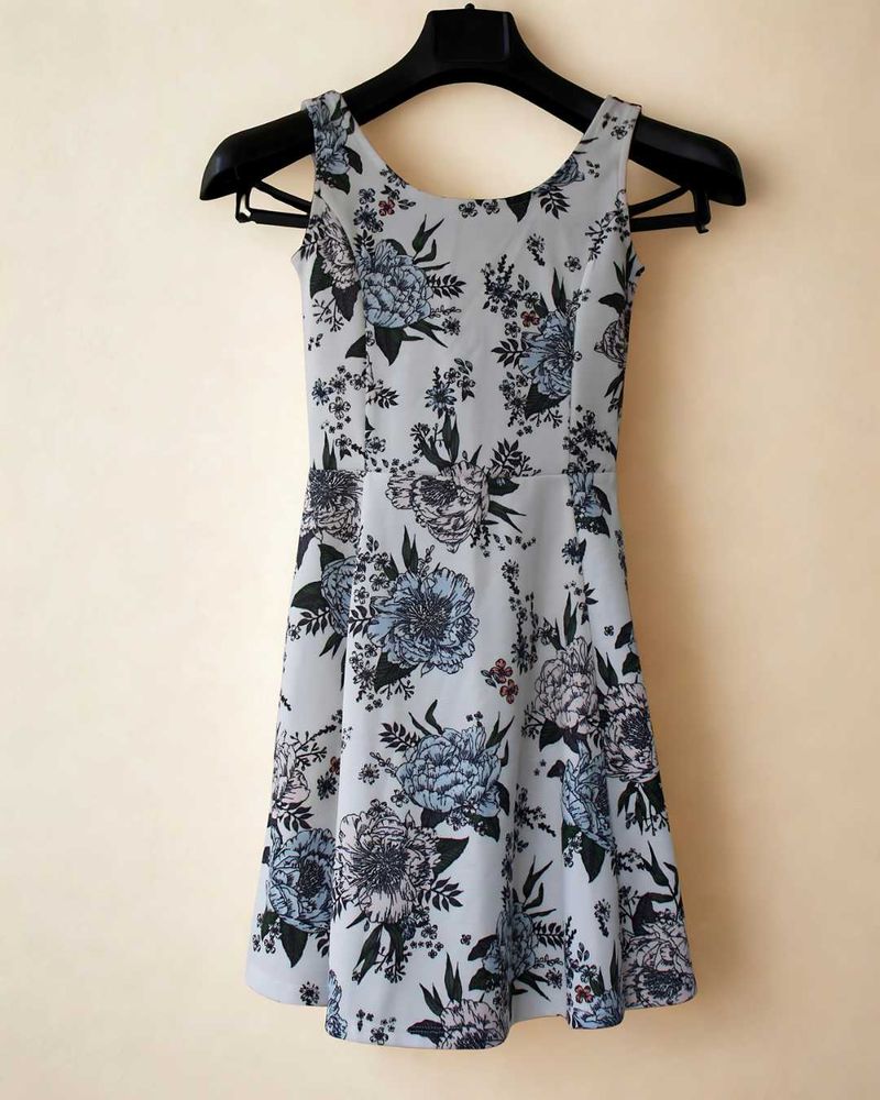 Floral Print Skater  Dress