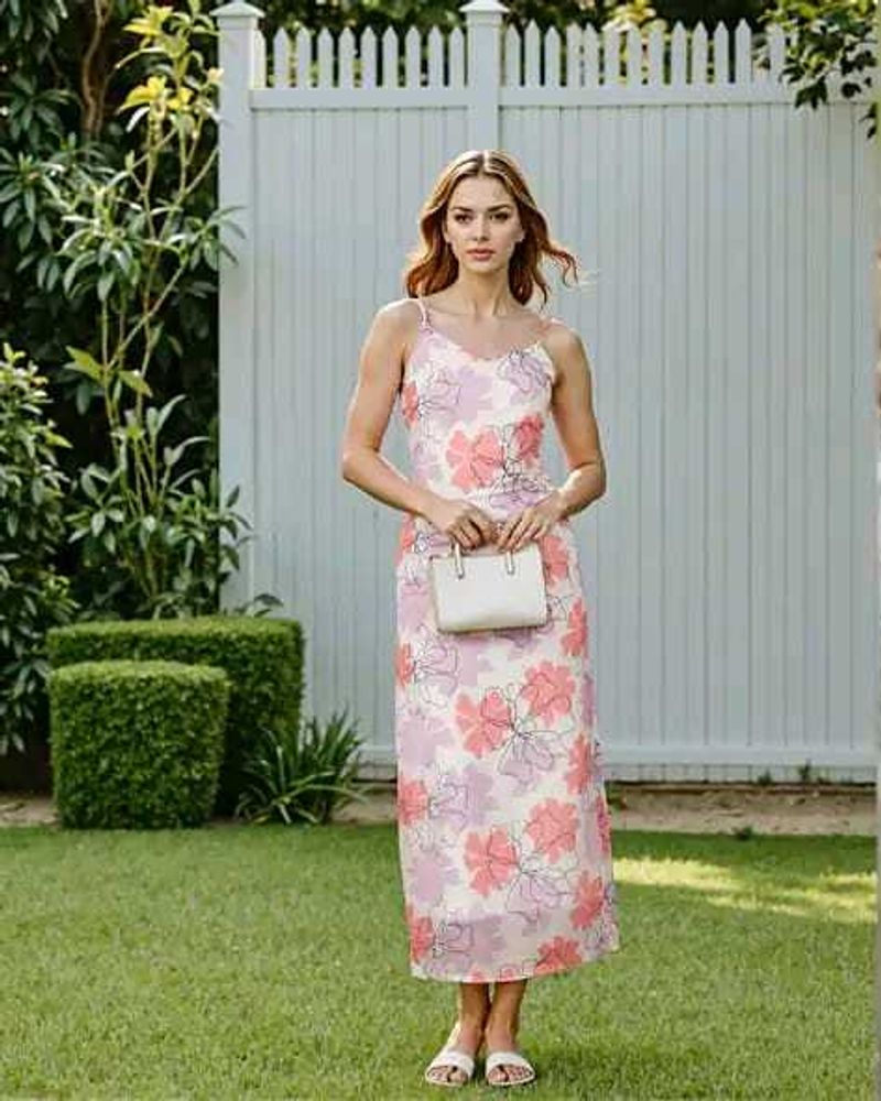 Floral Print Maxi Slip Dress